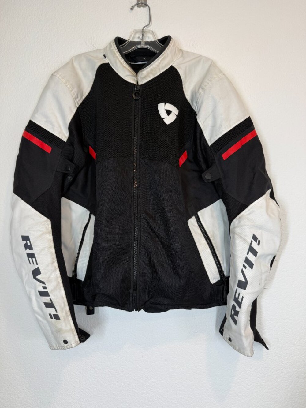 Revit GT-R AIR 3 Motorcycle Jacket Black White Red Large Summer